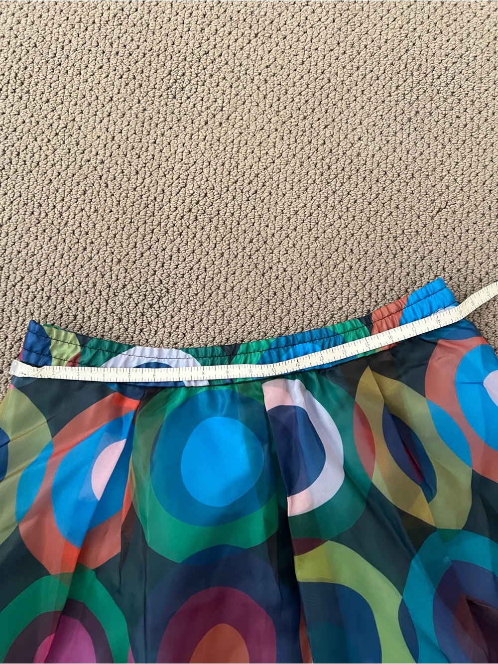 Dreamy multicolor circle print maxi Skirt Lesley Evers - Picture 9 of 9